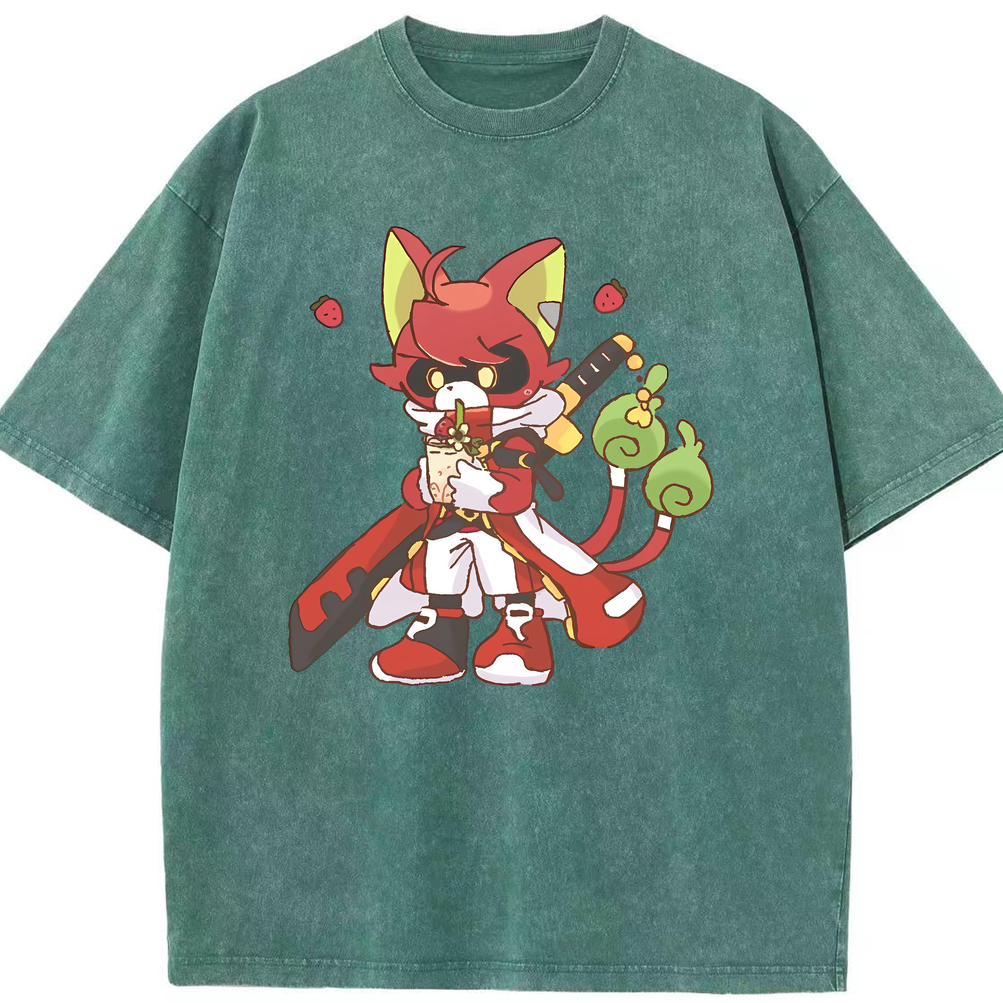 （画像用） 妖怪ウォッチ Yo-kai Watch 綿100% ヴィンテージ風 半袖Tシャツ（フロントプリント）